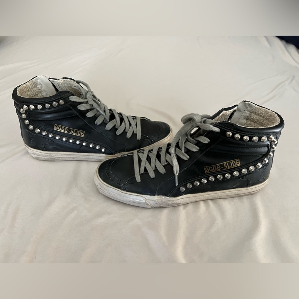 SOLD……..Studded Golden goose with zipper